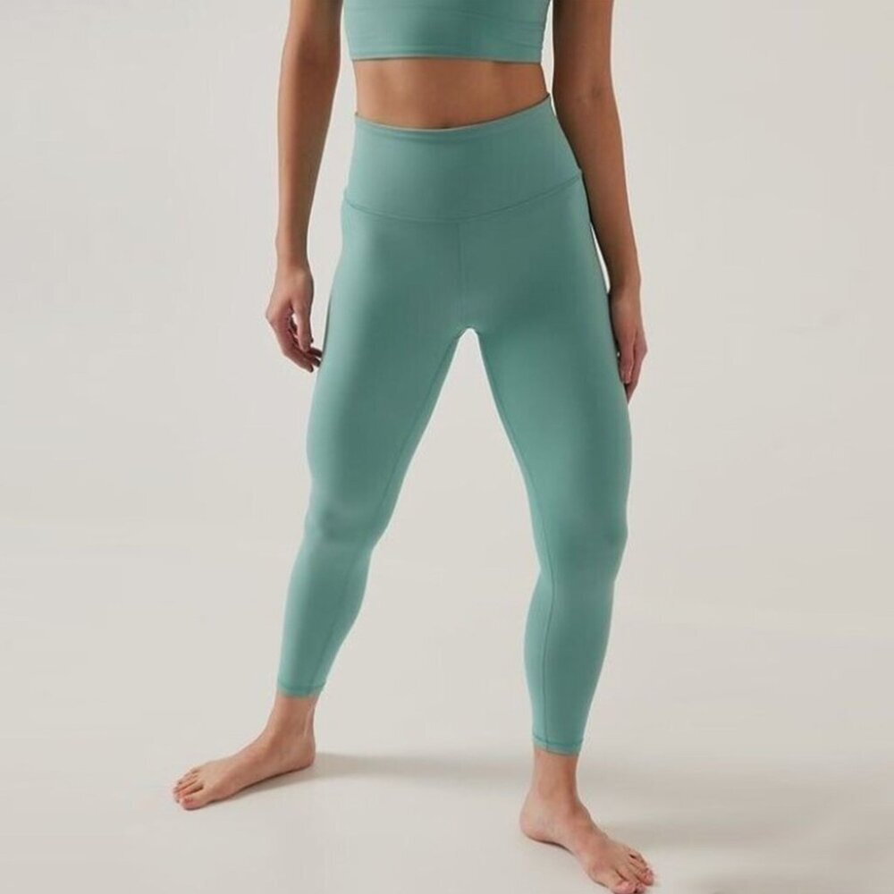ATHLETA Ultra‎ High Rise Elation 7/8 Tight Leggings Dusty Jade XS Size